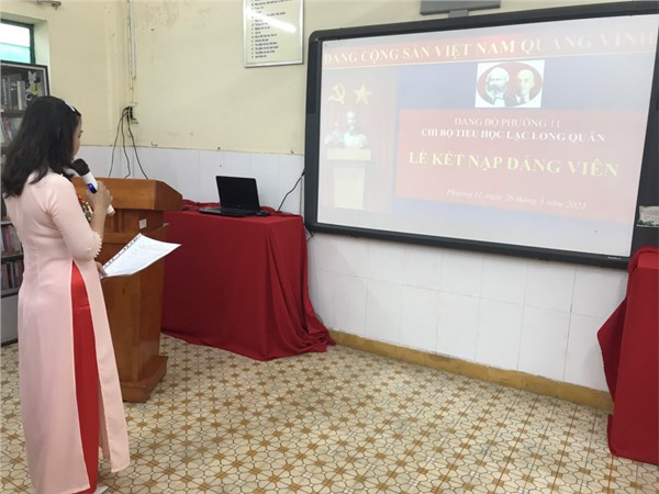 Lễ kết nạp đảng viên mới ngày 26/3/2021